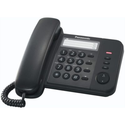 Panasonic juhtmega telefon KX-TS520FXB, must