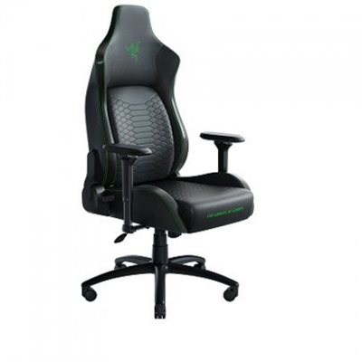 Razer mm | PVC Leather; Metal; Plywood | Iskur Ergonomic Gaming Chair Black/Green