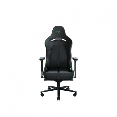 Razer Enki Gaming Chair with Enchanced Customization, Black/Green | Razer mm | EPU Synthetic Leather; Steel; Aluminium | Enki Ergonomic Gaming Chair Black/Green