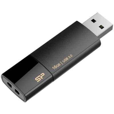 Silicon Power mälupulk 16GB Blaze B05 USB 3.0, must