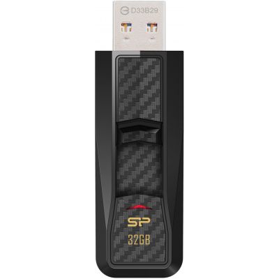 Silicon Power mälupulk 32GB Blaze B50 USB 3.0, must