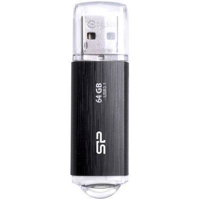 Silicon Power mälupulk 64GB Blaze B02 USB 3.2, must