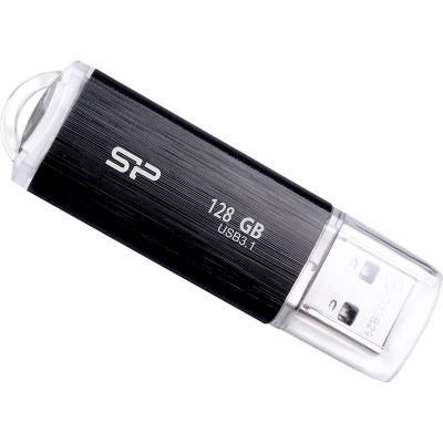 Silicon Power mälupulk 128GB Blaze B02 USB 3.2, must