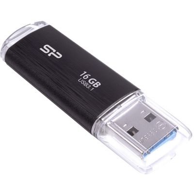 Silicon Power mälupulk 16GB Blaze B02 USB 3.2, must