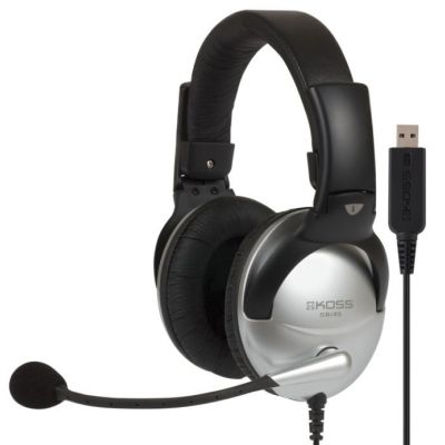 Koss Gaming headphones SB45 USB Wired On-Ear Microphone Noise canceling Silver/Black