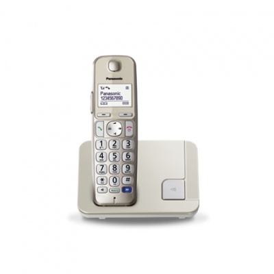 Panasonic | Cordless | KX-TGE210FXN | Built-in display | Caller ID | Champagne | Conference call | Phonebook capacity 150 entries | Speakerphone