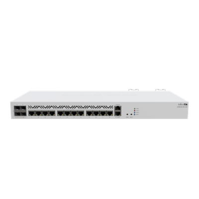 Mikrotik Cloud Core Router CCR2116-12G-4S+, 16-CORE 2 GHZ ARM CPU, 16 GB DDR4 RAM, 4x10G SFP+ ports, 13xGigabit LAN ports, 1x RJ45 Serial port, 1x M.2 slots, 16 core CPU, 16 GB RAM, Dual redundant po