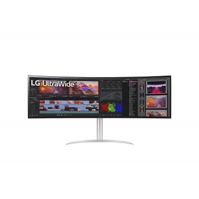 LG 49WQ95C-W 49 UltraWide Curved LED Monitor 5120x1440/400cd/m2/5ms/ HDMI USB Type C Display Port LG Monitor 49WQ95C-W 49 " IPS QHD 32:9 5 ms 400 cd/m Silver 144 Hz HDMI ports quantity 2