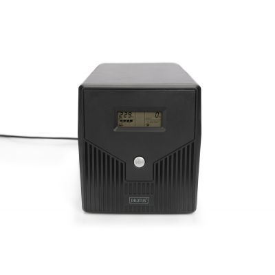 Digitus | Line-Interactive UPS | Line-Interactive UPS DN-170074, 1000VA, 600W, 2x 12V/7Ah battery, 4x CEE 7/7 outlet, 2x RJ45, 1x USB 2.0 type B, 1x RS232, LCD, Simulated Sine Wave, 338x150x162mm, 7.