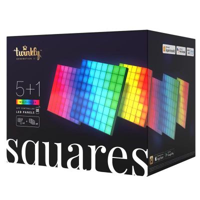 Twinkly valguspaneel Squares 7tk/0,2x0,2m/IP20