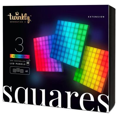 Twinkly valguspaneel Squares laiendus 3tk/0,2x0,2m/IP20