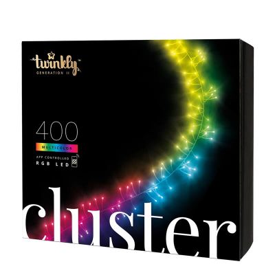 Twinkly jõuluklaster 400LED/6m/must-roheline juhe/IP44