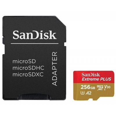 Mälukaart Sandisk microSD Ext Plus 256GB 200/140 MB/s Class10 / V30 / UHS-I / U3