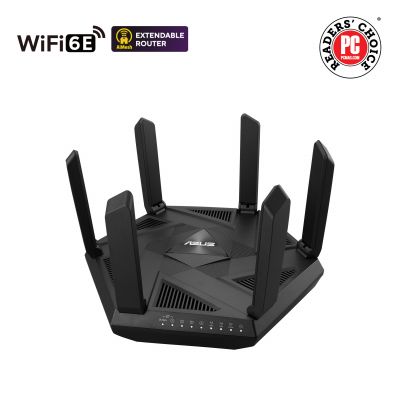 Wifi 6 802.11ax Tri-band Gigabit Gaming Router | RT-AXE7800 | 802.11ax | 574+4804+2402 Mbit/s | 10/100/1000 Mbit/s | Ethernet LAN (RJ-45) ports 4 | Mesh Support Yes | MU-MiMO Yes | No mobile broadban