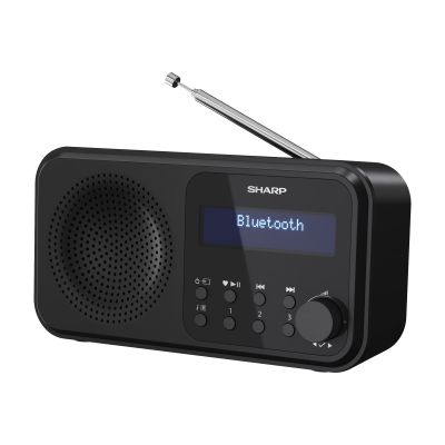 Sharp DR-P420(BK) Tokyo Portable Digital Radio, FM/DAB/DAB+, Bluetooth 5.0, USB or Battery Powered, Midnight Black | Sharp | Tokyo Portable Digital Radio | DR-P420(BK) | Midnight Black | USB port | B