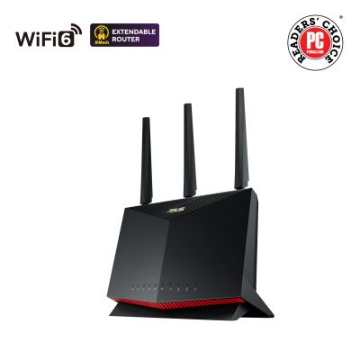Dual Band WiFi 6 Gaming Router | RT-AX86U Pro | 802.11ax | 4804+861 Mbit/s | 10/100/1000 Mbit/s | Ethernet LAN (RJ-45) ports 5 | Mesh Support Yes | MU-MiMO Yes | No mobile broadband | Antenna type 3x