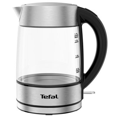 Veekeetja Tefal, klaas 1,7L inox-must