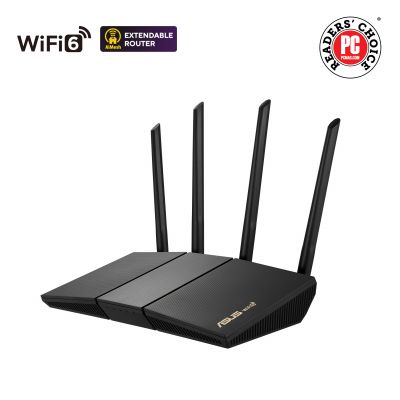 Wireless AX3000 Dual Band WiFi 6 | RT-AX57 | 802.11ax | 2402+574 Mbit/s | 10/100/1000 Mbit/s | Ethernet LAN (RJ-45) ports 4 | Mesh Support Yes | MU-MiMO Yes | No mobile broadband | Antenna type Exter