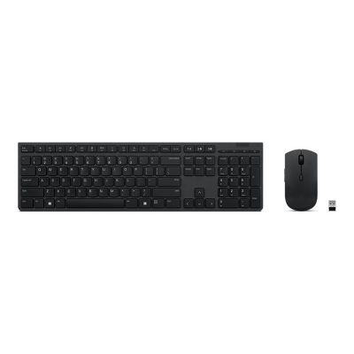 Lenovo | Professional Wireless Rechargeable Keyboard and Mouse Combo US Euro | Keyboard and Mouse Set | Wireless | Mouse included | US | Bluetooth | Grey | Wireless connection