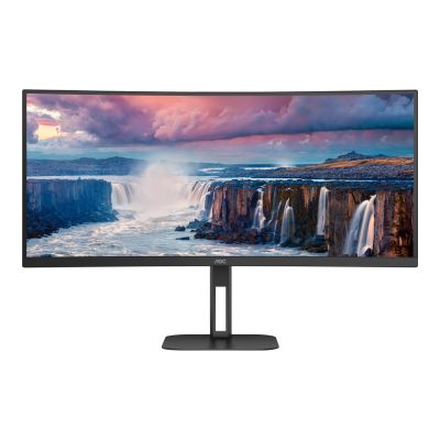 AOC Curved Monitor CU34V5C/BK  34 " VA WQHD 21:9 4 ms 300 cd/m HDMI ports quantity 1 100 Hz