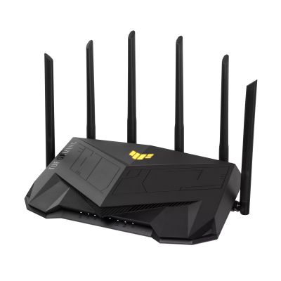 Wireless Wifi 6 Dual Band Gaming Router | TUF-AX6000 | 802.11ax | 1148+4804 Mbit/s | 10/100/1000 Mbit/s | Ethernet LAN (RJ-45) ports 5 | Mesh Support Yes | MU-MiMO Yes | No mobile broadband | Antenna