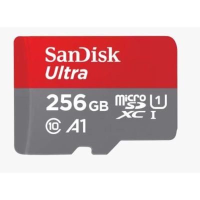 Mälukaart Sandisk microSD Ultra 256GB + SD adapter 100MB/s A1/Class 10/UHS-I