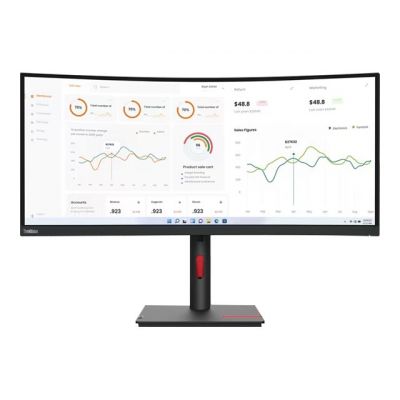 Lenovo ThinkVision T34w-30 34 " VA 21:9 4 ms 350 cd/m Black 60 Hz HDMI ports quantity 1