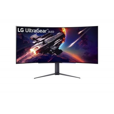 LG | UltraGear Curved OLED Gaming Monitor | 45GR95QE-B | 45 " | WQHD | 21:9 | 240 Hz | 0.03 ms | 3440 x 1440 | HDMI ports quantity 2