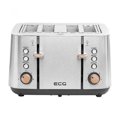 ECG ST 4767 Timber Toaster, 4 toast compartments, 7 heating intensity levels, defrosting and reheating functions