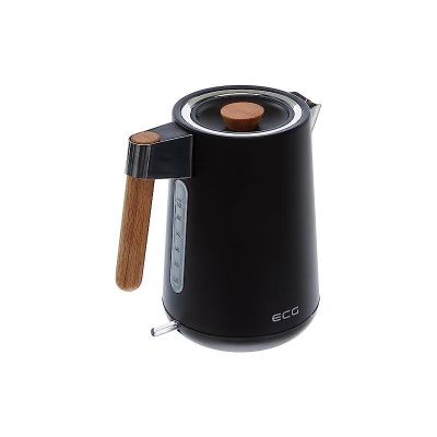 ECG RK 1768 Strix Timber Black Electric kettle, 1.7 L, Stainless steel with wooden accessories