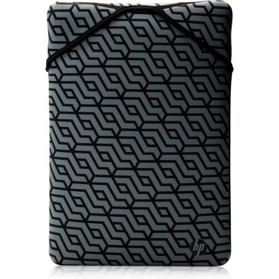 HP 15.6 Rerversible Sleeve  Black, Geometric pattern