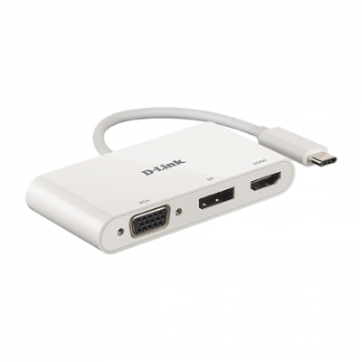 D-Link | 3-in-1 USB-C to HDMI/VGA/DisplayPort Adapter | DUB-V310 | USB hub | Warranty  month(s) | USB Type-C