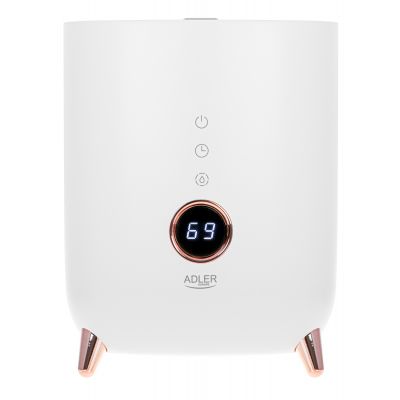 Adler | AD 7972 | Humidifier | 23 W | Water tank capacity 4 L | Suitable for rooms up to 35 m | Ultrasonic | Humidification capacity 150-300 ml/hr | White