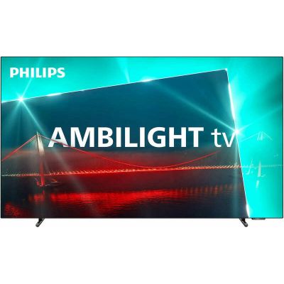 PHILIPS4K UHD OLED Android TV 55" 55OLED718/12 3-sided Ambilight 3840x2160p HDR10+ 4xHDMI 3xUSB LAN WiFi DVB-T/T2/T2-HD/C/S/S2, 40W