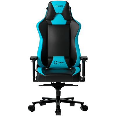 LORGAR Base 311, Gaming chair, PU eco-leather, 1.8 mm metal frame, multiblock mechanism, 4D armrests, 5 Star aluminium base, Class-4 gas lift, 75mm PU casters, Black + blue