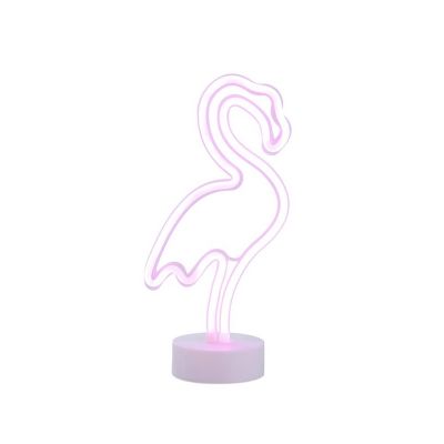 Neoonlamp Flamingo, patareitoitega