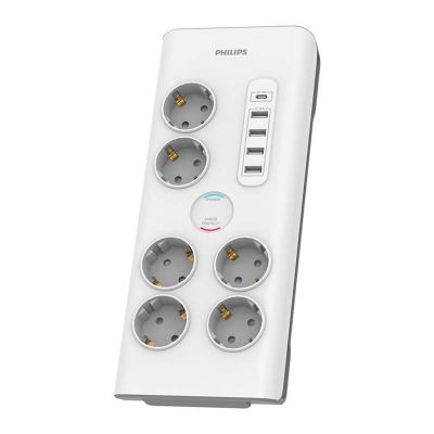 Pingekaitse Philips, 6 outlets, 1xUSB-C + 4xUSB-A, 2m