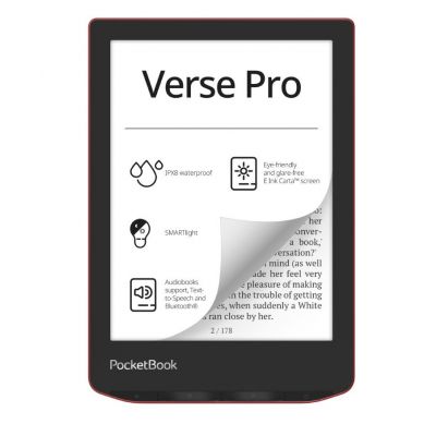 E-Reader|POCKETBOOK|Verse Pro|6"|1072x1448|1xUSB-C|Wireless LAN|Bluetooth|Red|PB634-3-WW