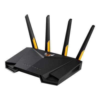 Dual Band WiFi 6 Gaming Router | TUF-AX3000 | 802.11ax | 2402+574 Mbit/s | 10/100/1000 Mbit/s | Ethernet LAN (RJ-45) ports 4 | Mesh Support Yes | MU-MiMO Yes | No mobile broadband | Antenna type 4xEx