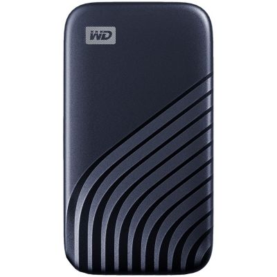 WD 500GB My Passport SSD - Portable SSD, up to 1050MB/s Read and 1000MB/s Write Speeds, USB 3.2 Gen 2 - Midnight Blue, EAN: 619659185657