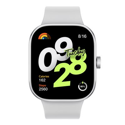 Redmi Watch 4 | Smart watch | GPS (satellite) | AMOLED | Waterproof | Silver Gray