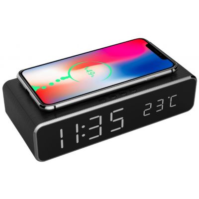 Gembird | DAC-WPC-01 | Digital alarm clock with wireless charging function | Wireless connection