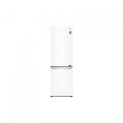LG | Refrigerator | GBB61SWJMN | Energy efficiency class E | Free standing | Combi | Height 186 cm | No Frost system | Fridge net capacity 234 L | Freezer net capacity 107 L | Display | 36 dB | White