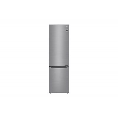 LG | Refrigerator | GBB72PZEMN | Energy efficiency class E | Free standing | Combi | Height 203 cm | No Frost system | Fridge net capacity 277 L | Freezer net capacity 107 L | 36 dB | Silver