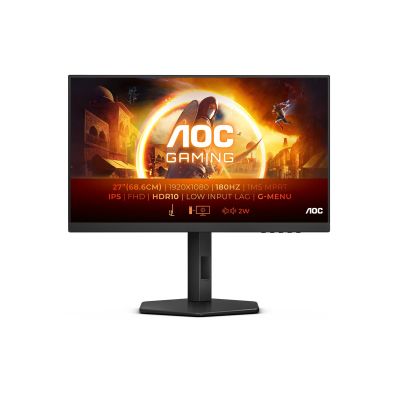 AOC | Gaming Monitor | 27G4X | 27 " | IPS | 1920 x 1080 pixels | 16:9 | 1 ms | 300 cd/m | Black | HDMI ports quantity 2 | 180 Hz