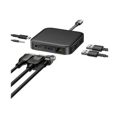 Hyper | HyperDrive USB4 8K/Dual 4K Mobile Dock with 100W PD Power Pass-thru | Ethernet LAN (RJ-45) ports 1 | DisplayPorts quantity 1 | HDMI ports quantity 1