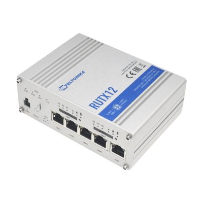 Dual LTE Cat 6 Router | RUTX12 | 802.11ac | 867 Mbit/s | 10/100/1000 Mbit/s | Ethernet LAN (RJ-45) ports 4 | Mesh Support No | MU-MiMO Yes | 4G | Antenna type 4xSMA for LTE, 2xRP-SMA for WiFi, 1xRP-S