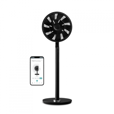 Duux | Fan | Whisper Flex Ultimate Smart | Stand Fan | Black | Diameter 34 cm | Number of speeds 30 | Oscillation | 3-26 W | Remote control