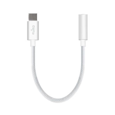 Adapter Puro USB-C to jack 3,5 mm, 15cm, White