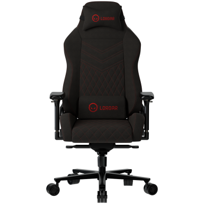 LORGAR Ace 422, Gaming chair, Anti-stain durable fabric, 1.8 mm metal frame, multiblock mechanism, 4D armrests, 5 Star aluminium base, Class-4 gas lift, 75mm PU casters, Black + red